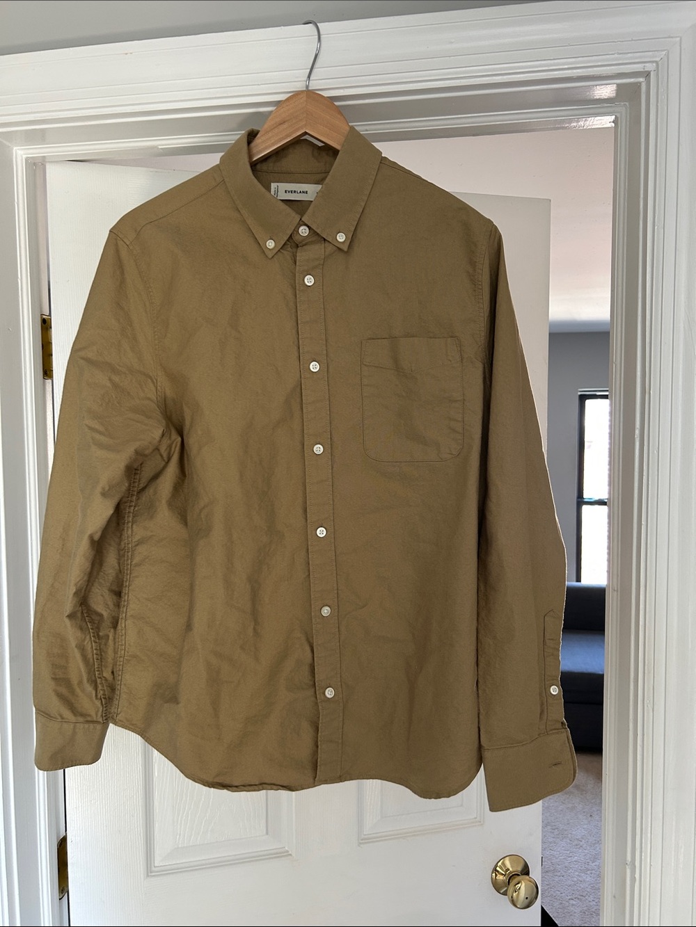 Everlane Men’s Button-Down Shirt in Olive
